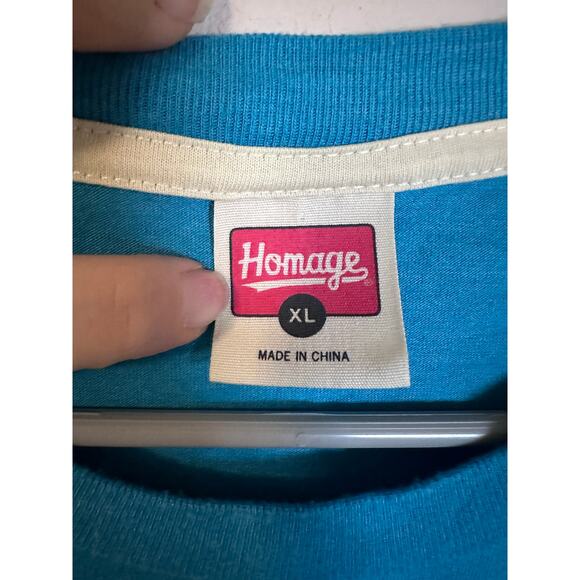 TMNT Michelangelo x Miami Dolphins blue short sleeve shirt size XL - Picture 4 of 6